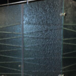 Fused glass shower